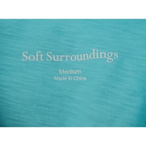 Soft Surroundings Med Danielle Turquoise Sleeveless Mismatch Button Tank NWT - Picture 12 of 14